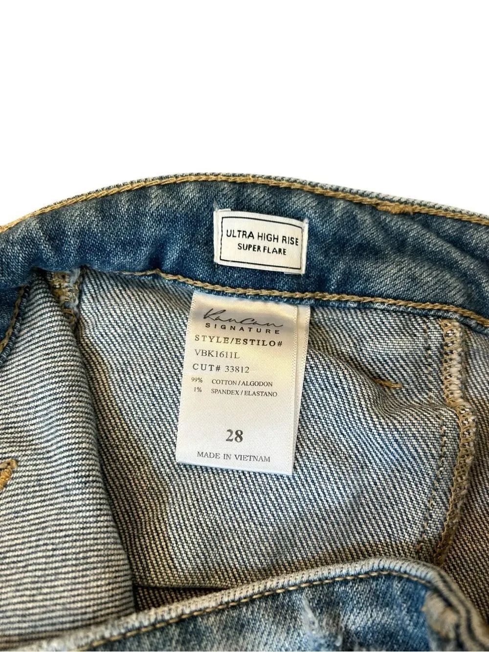 Kancan ultra high rise super flare jeans size 28 - Picture 4 of 6